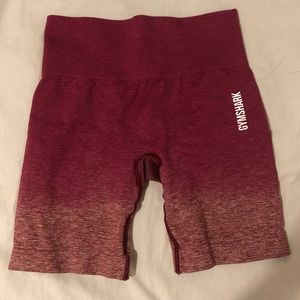 GymShark Red Ombre Shorts